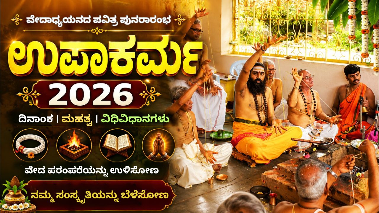 ಉಪಾಕರ್ಮ 2026: ವೇದಾಧ್ಯಯನಕ್ಕೆ ಪುನರ್‌ಸಂಕಲ್ಪ ನೀಡುವ ಪವಿತ್ರ ದಿನ